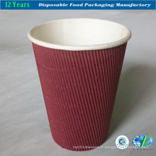 8oz Ripple Wall Paper Cup avec couvercle